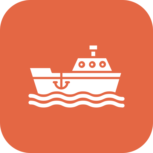 Workboat icon with anchor representing Galaxy Boats UK commercial workboat applications