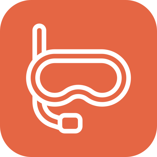Diving mask icon representing Galaxy Boats UK dive support RIB applications